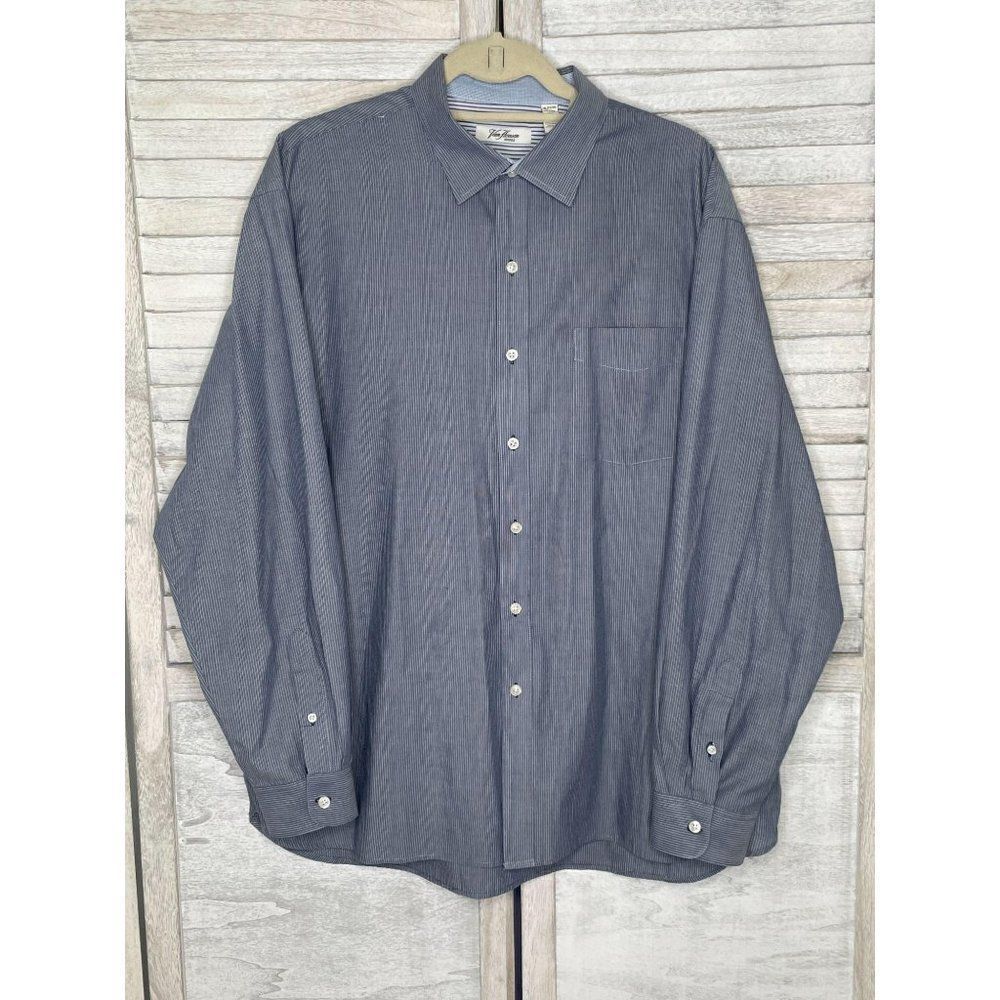 Van Heusen Men's Blue Pinstripe Shirt